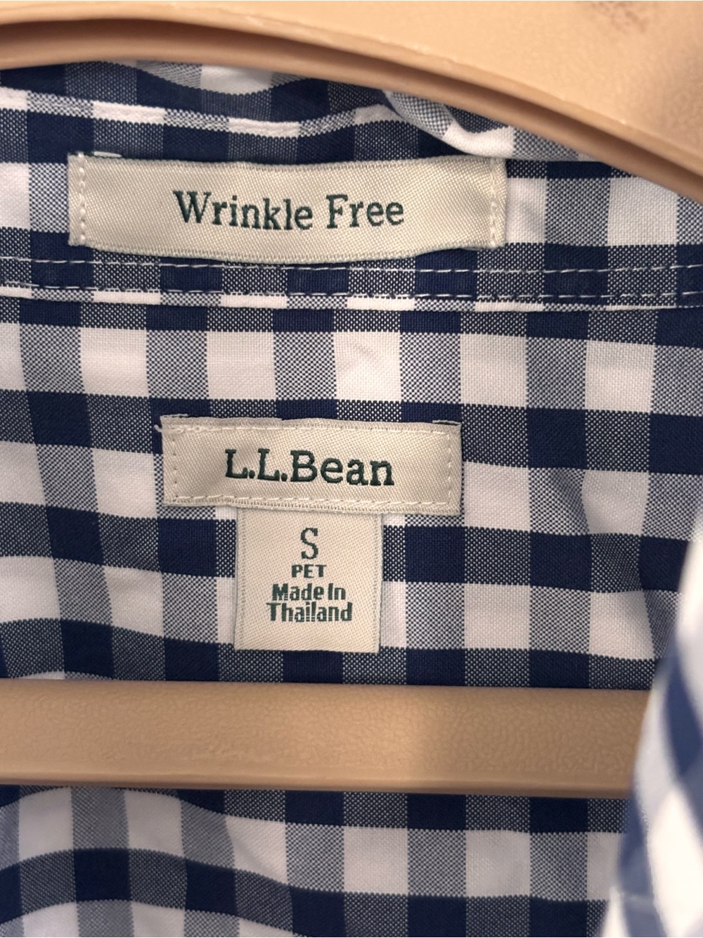 L.L. Bean Black & White Gingham Button-Down - Picture 5 of 13